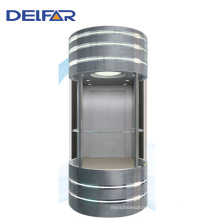 The Newest Model TractionHydraulicAC Circular Glass SightseeingObservation Elevator